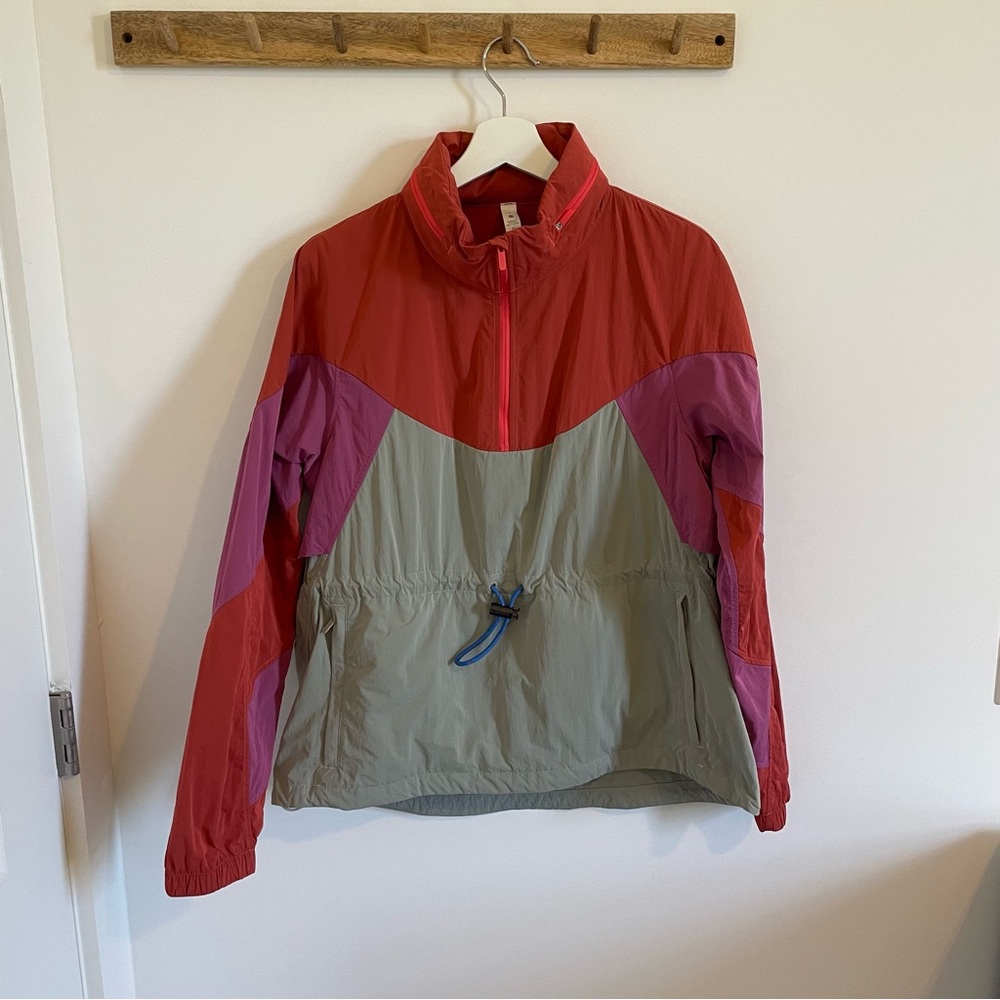 Lululemon Evergreen Anorak Sz8 Pink/Tan